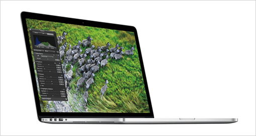 Retinaディスプレイ搭載のMacBook Pro。