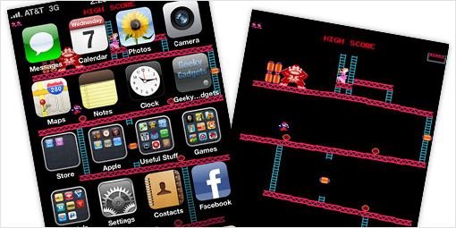Donkey Kong iOS 4 iPhone 4 Wallpaper