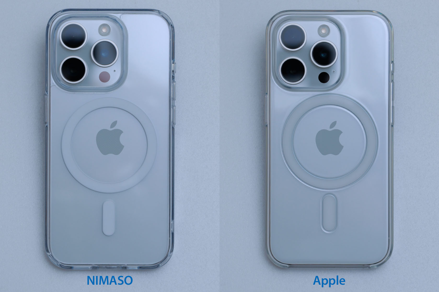 NIMASO iPhone15ProクリアケースのMagSafeマグネットの位置がズレている