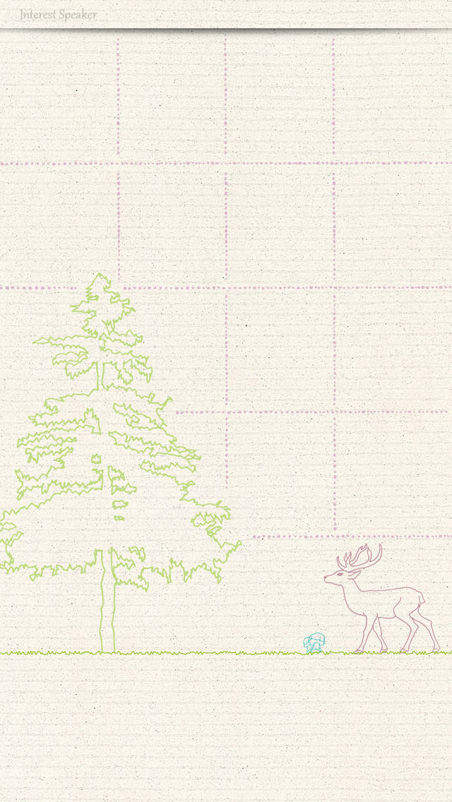 fancy01-deer iPhone 5 ホーム画面用壁紙