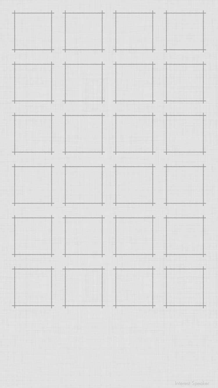 iPhone 6 用壁紙 グリッド 白