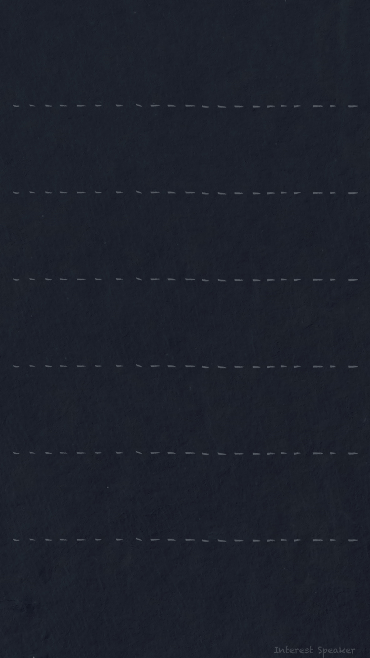 iPhone 6 用壁紙 えんぴつ点線 黒